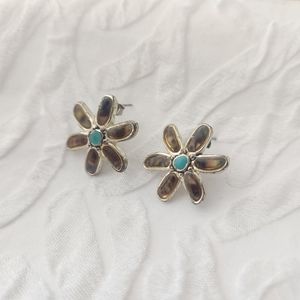 Tigers Eye & Turquoise Earrings